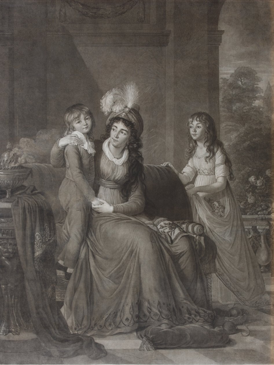 Retrato de Ekaterina Sergeevna Samoylova, née Trubetskaya 1763-1830 com crianças, 1797 de James Walker