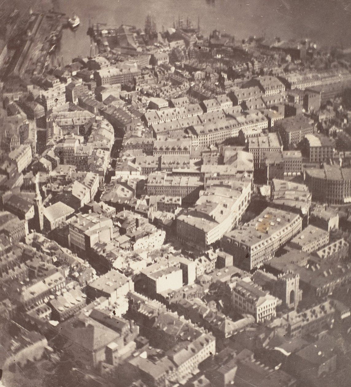 Boston, como a águia e o ganso selvagem vêem, 1860. de James Wallace Black