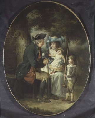 Família em uma paisagem de James Ward