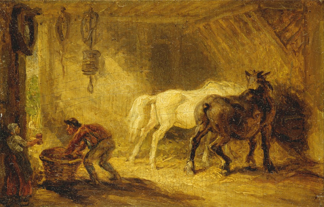 Interior de um estábulo de James Ward