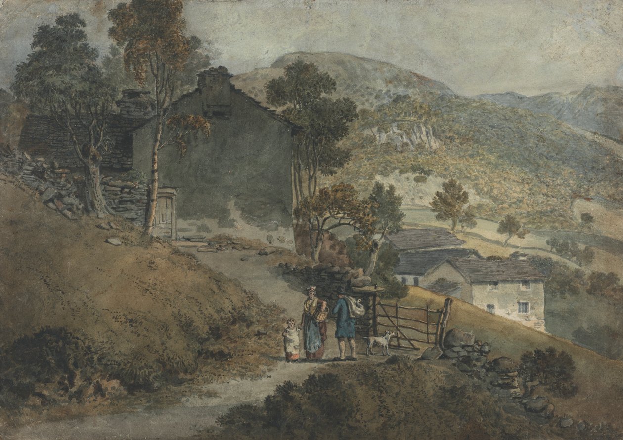 Paisagem com Cottages e Figuras de James Ward