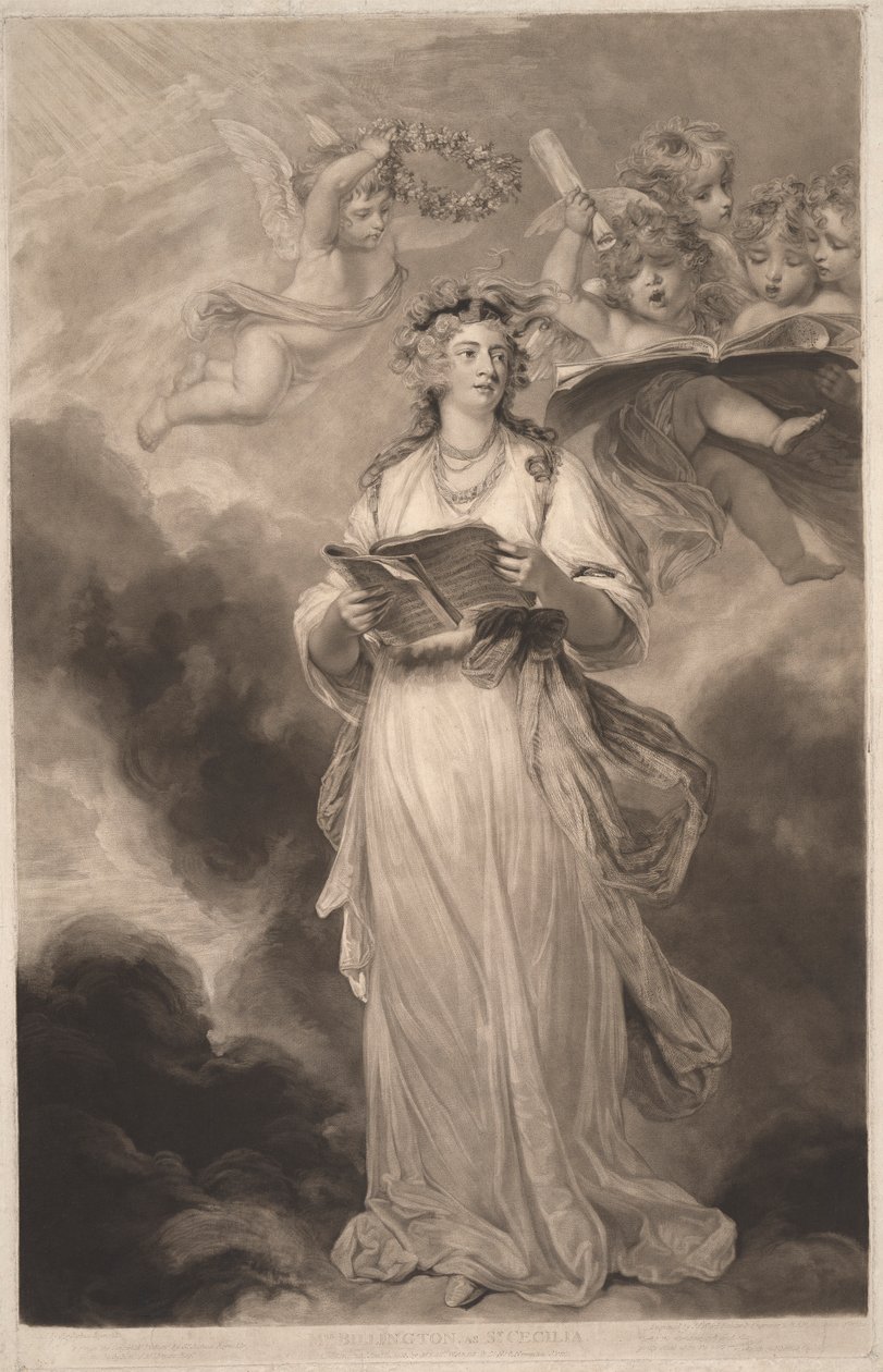 Sra. Billington como Santa Cecília de James Ward