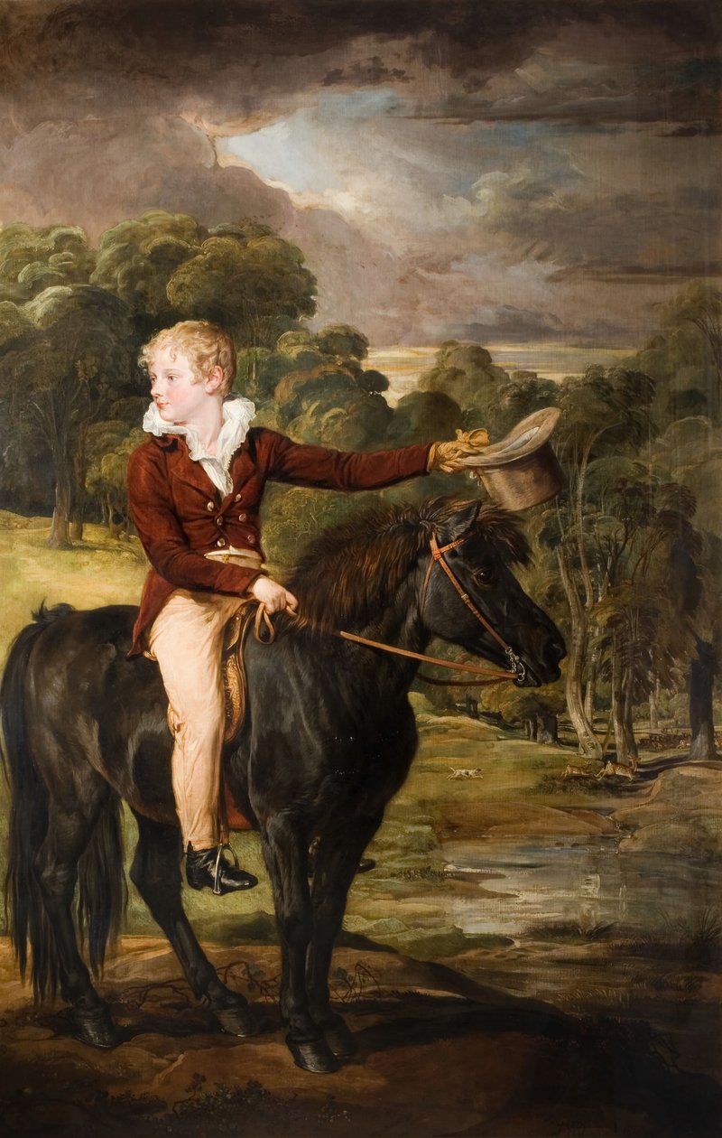 Retrato do Senhor Stanhope 1805-66 Montando um Pónei, 1815. de James Ward