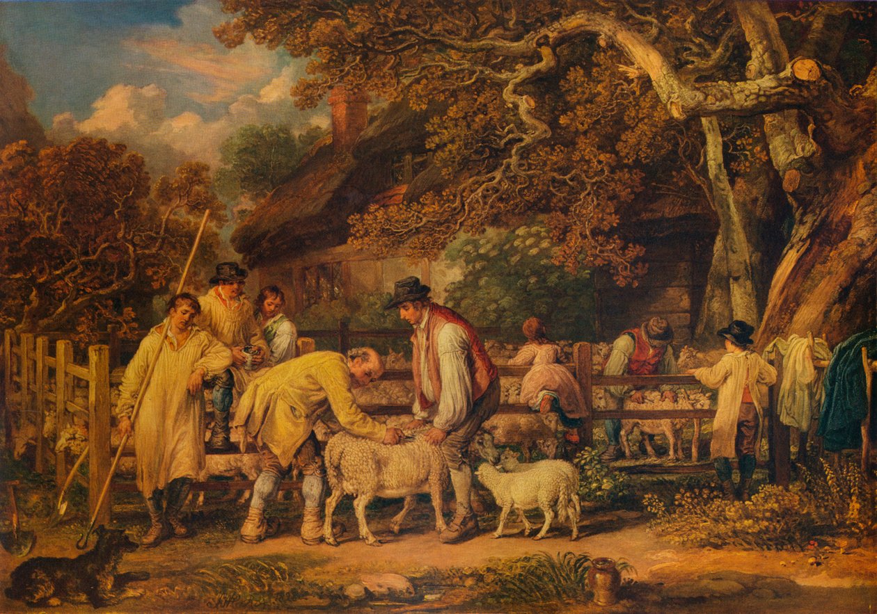 Tosquia de ovelhas, 1828, 1938 de James Ward