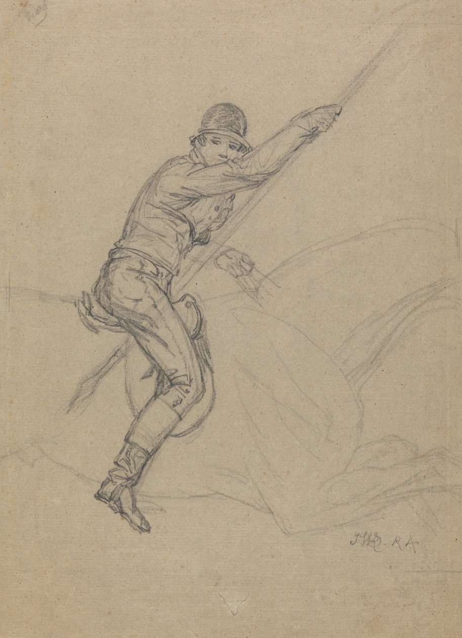 Sir Charles Blunt caçando o javali e fugindo do tigre: um estudo para uma das quatro pinturas de Ward executadas em 1815 de James Ward