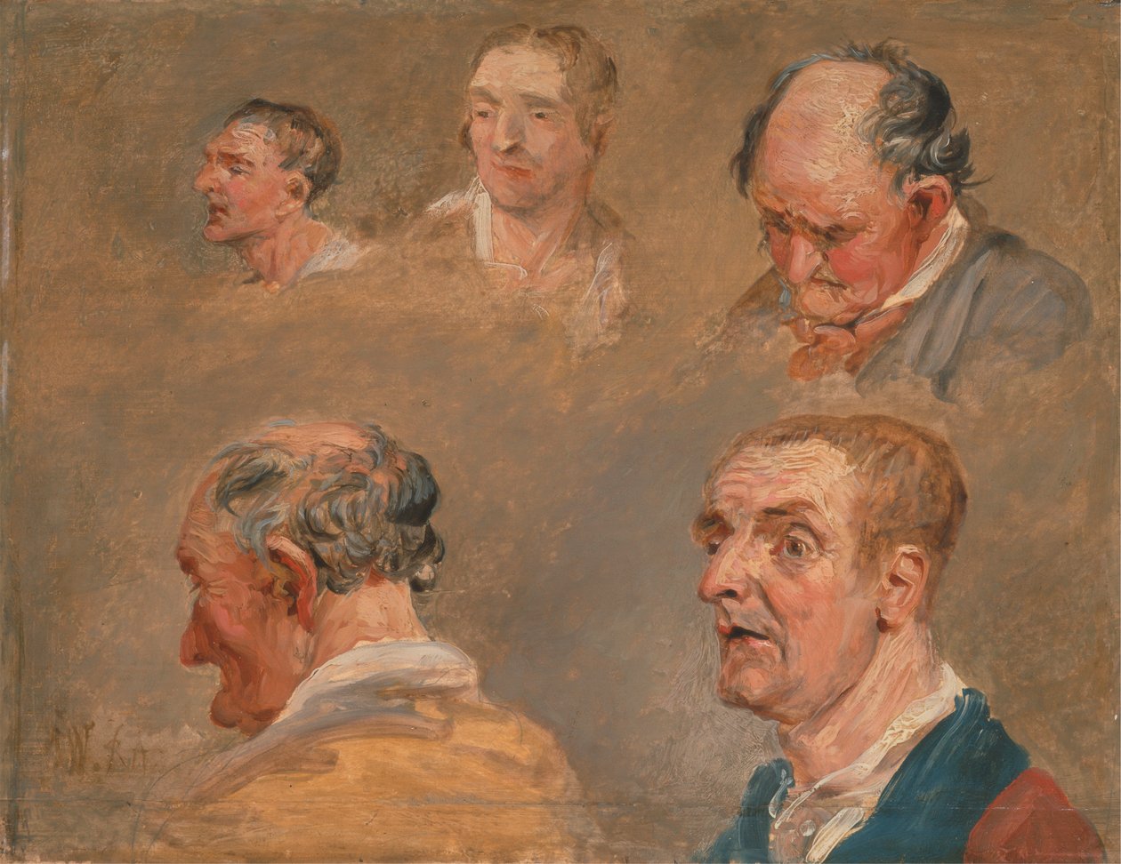 Estudos de Jacky Turner e do jardineiro do Reverendo Charles Hope de James Ward