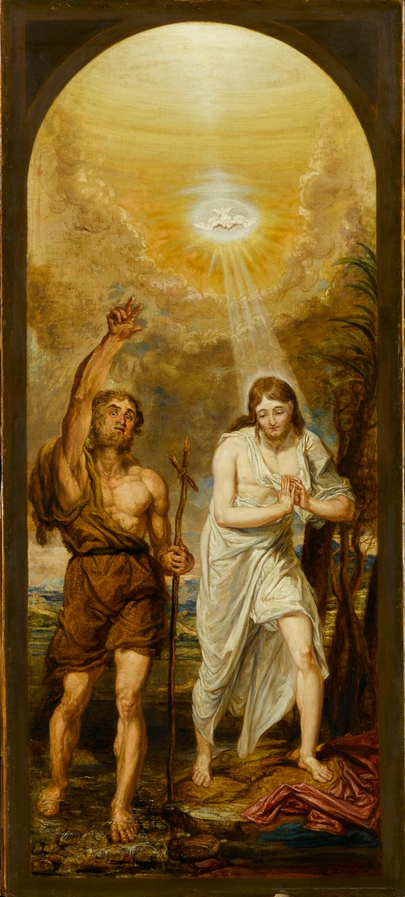 O Batismo de Cristo, 1841. de James Ward