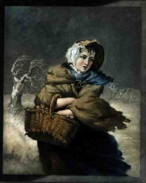 Winter, gravada pelo artista, pub. c.1805 (gravação mezzotint) (par de 125571) de James Ward