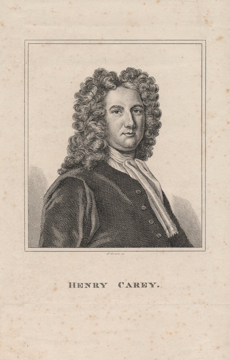 Henry Carey, gravado por R. Grave, c.1800 de James Wasdail