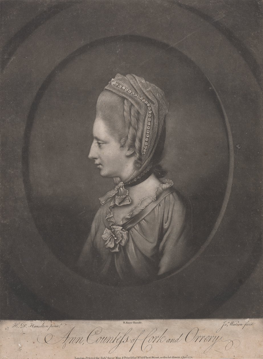 Anne, Condessa de Cork e Orrery (d. 1785) de James Watson