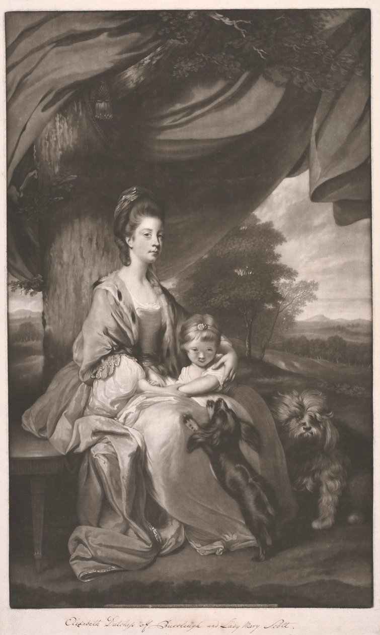 Duquesa de Buccleuch com a sua filha, Lady Mary Scott de James Watson