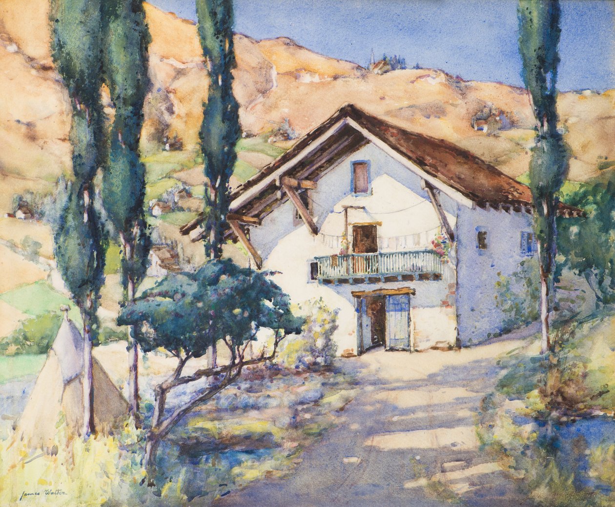 Fuenebri, Norte de Espanha, século XX (aguarela) de James Watson