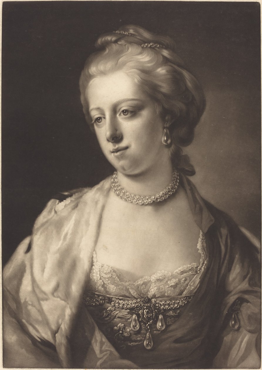 Princesa Caroline Matilda, Rainha da Dinamarca de James Watson after Francis Cotes