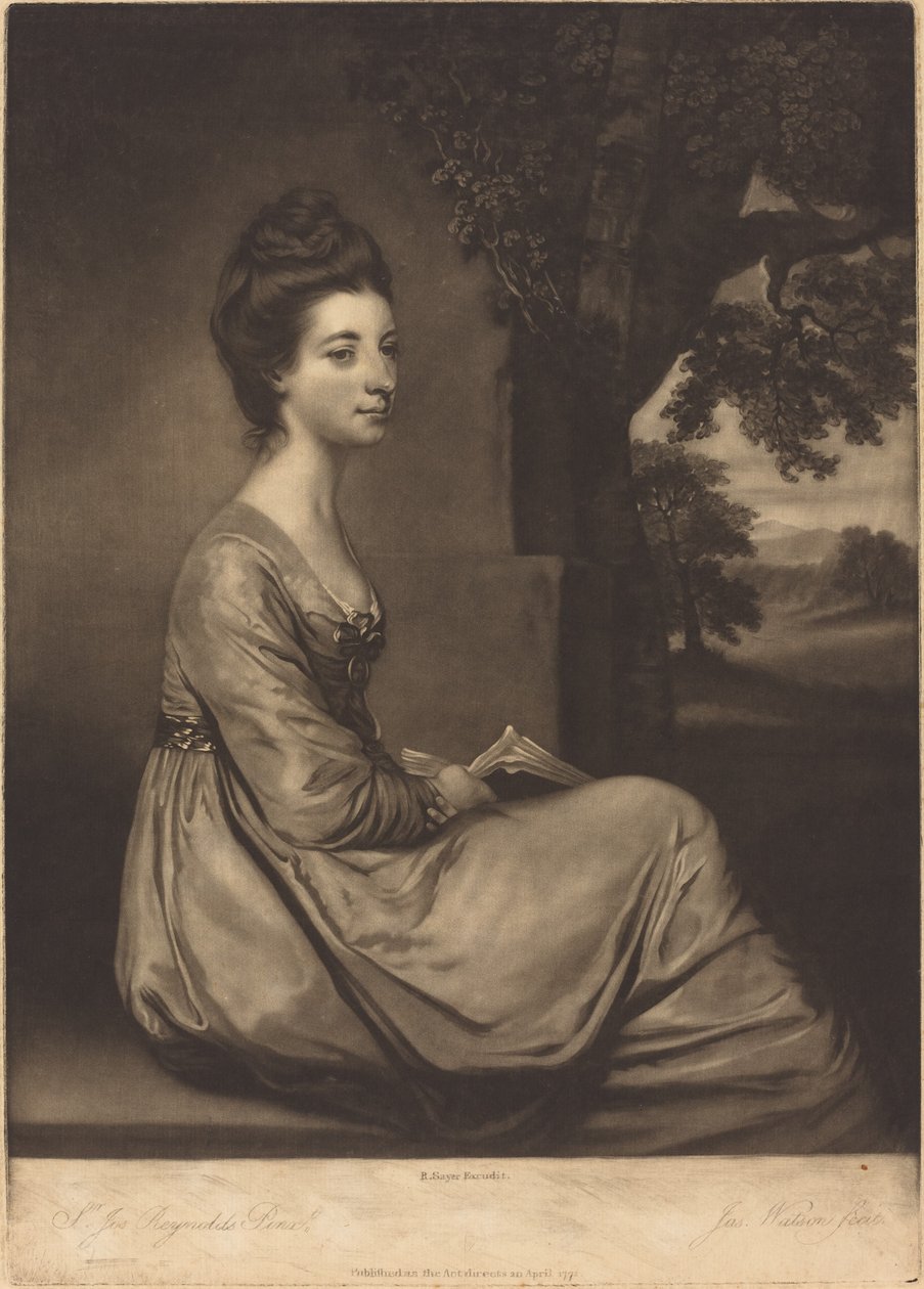 Jemima Condessa Cornwallis de James Watson after Sir Joshua Reynolds
