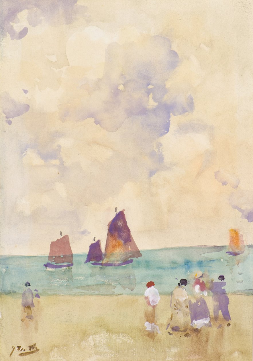 Barcos pesqueiros (aquarela) de James Watterston Herald
