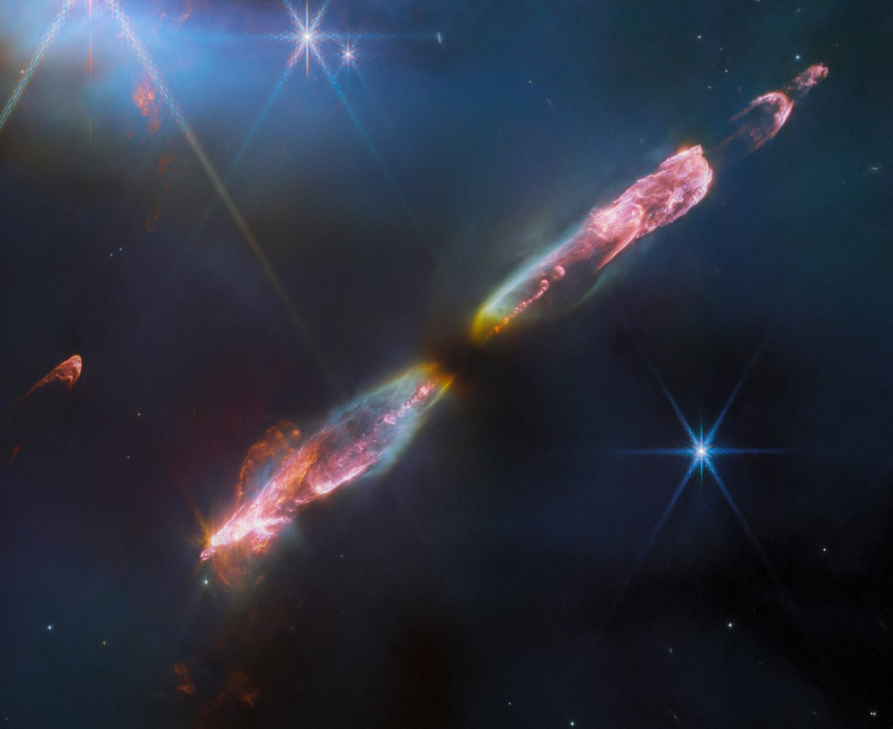 HH 211 (Imagem NIRCam) de James Webb Space Telescope (NASA)