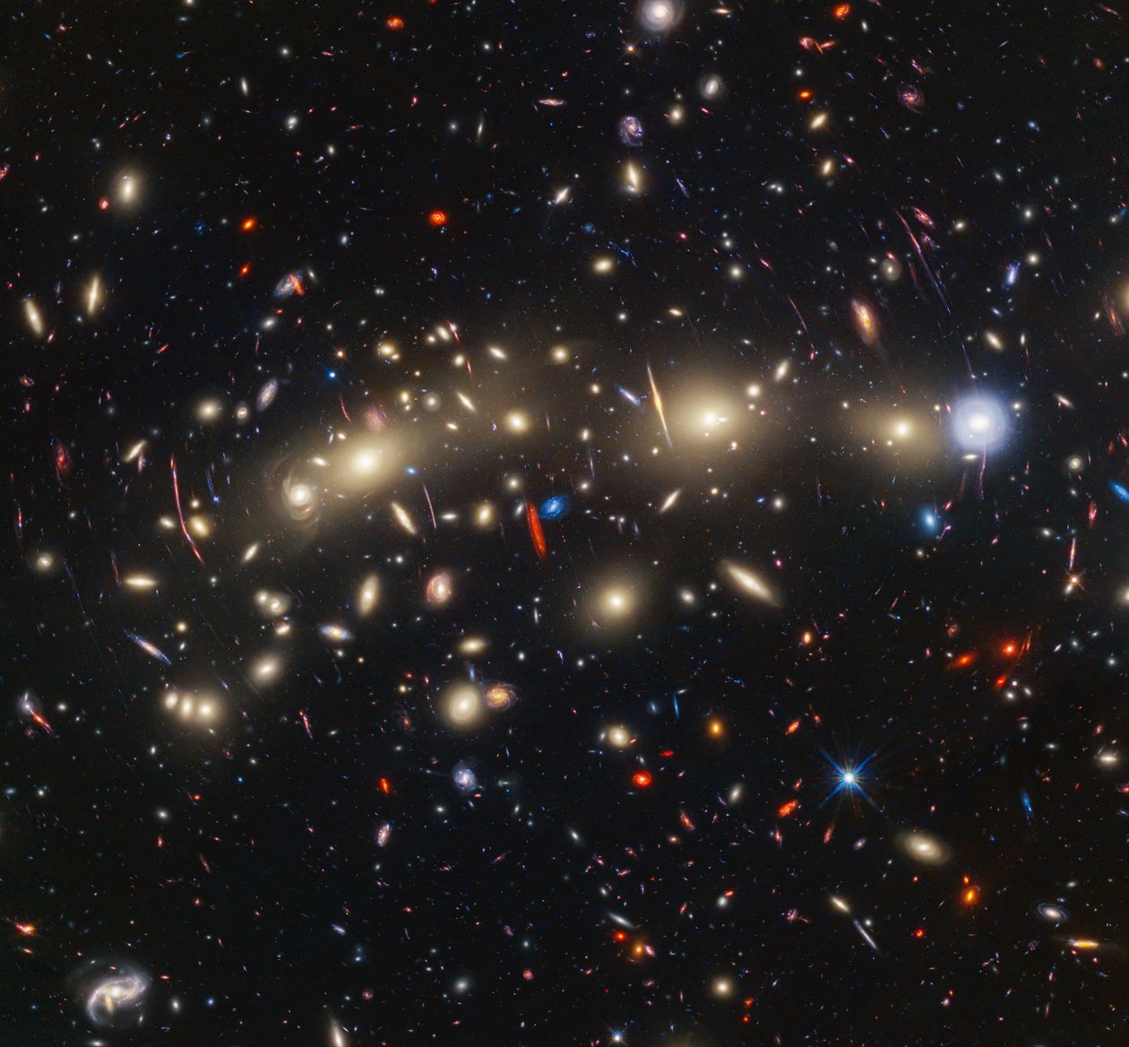 MACS 0416 (Imagem do Hubble ACS e WFC3 + Webb NIRCam) de James Webb Space Telescope (NASA)