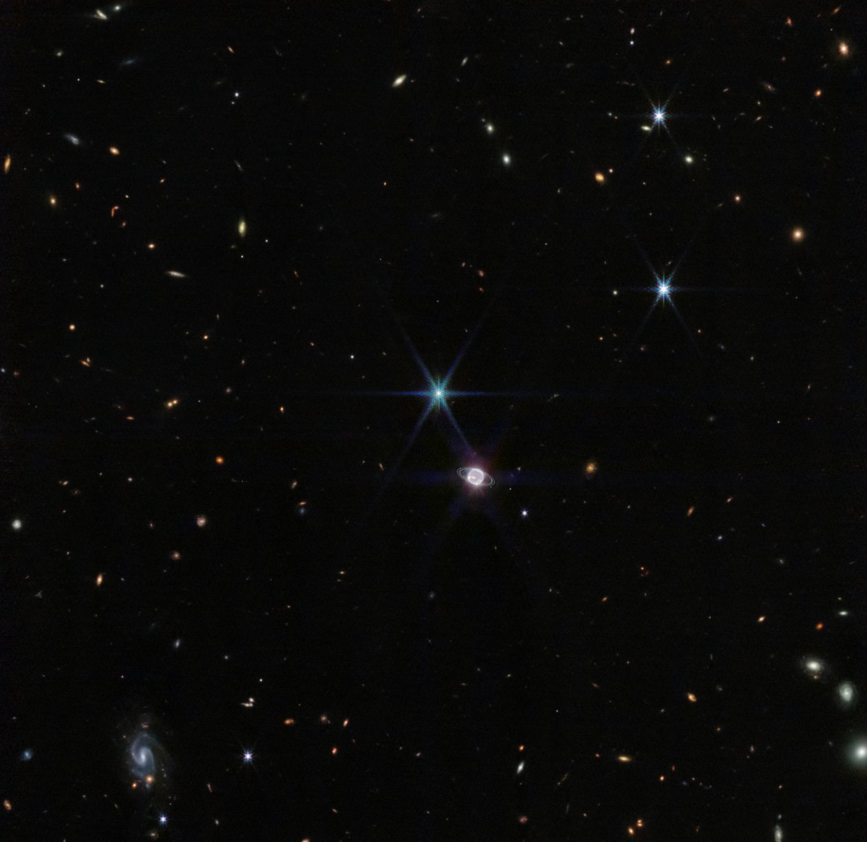 Campo amplo de Neptuno (NIRCam) de James Webb Space Telescope (NASA)