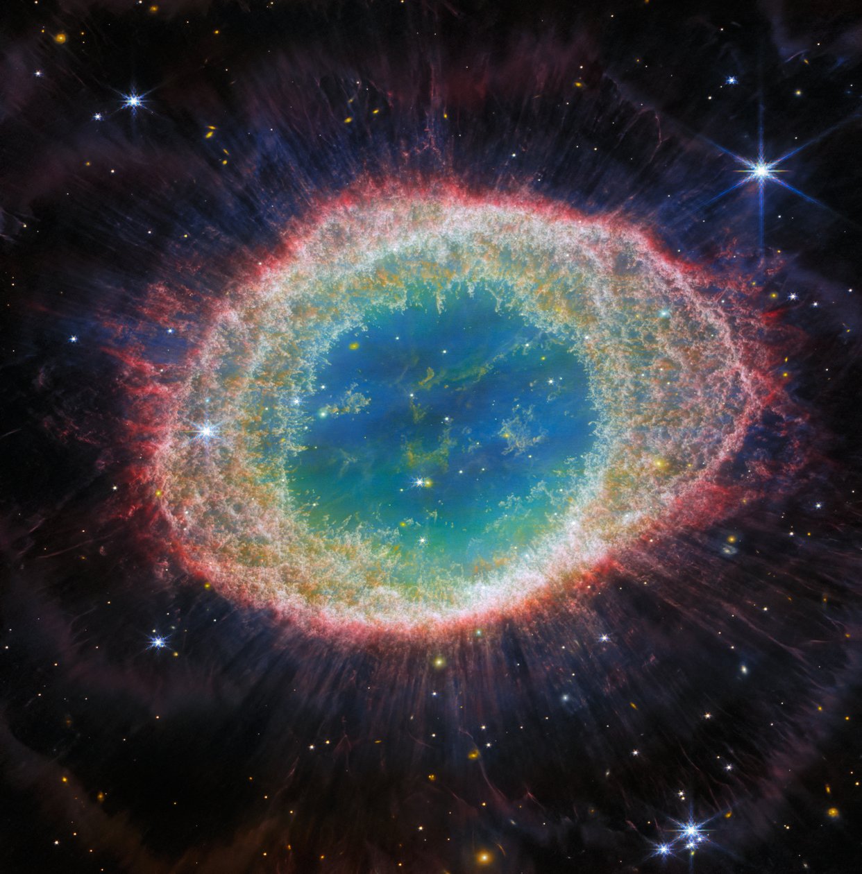 Nebulosa do Anel (Imagem NIRCam) de James Webb Space Telescope (NASA)