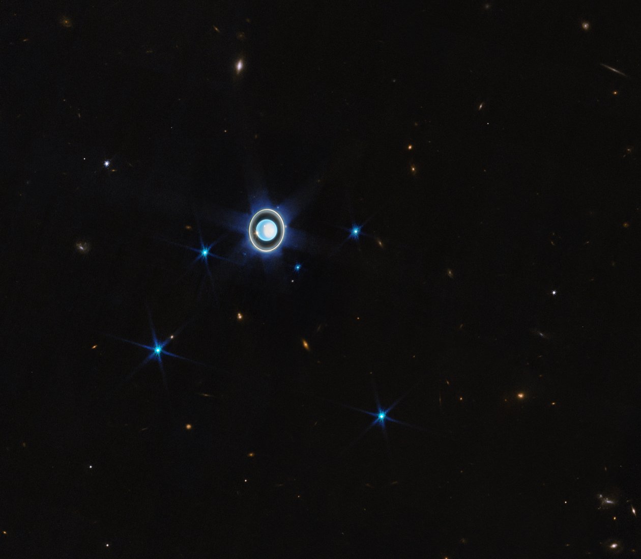 Urano (Imagem da NIRCam Compass) Não anotado de James Webb Space Telescope (NASA)