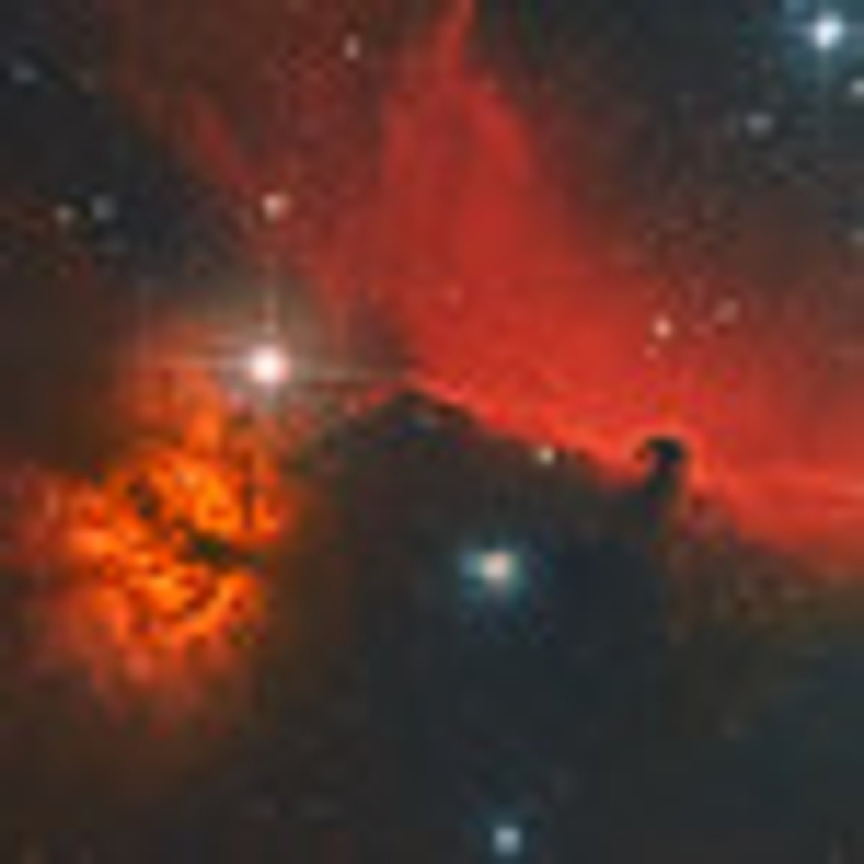 Nebulosa Cabeça de Cavalo e Nebulosa da Chama