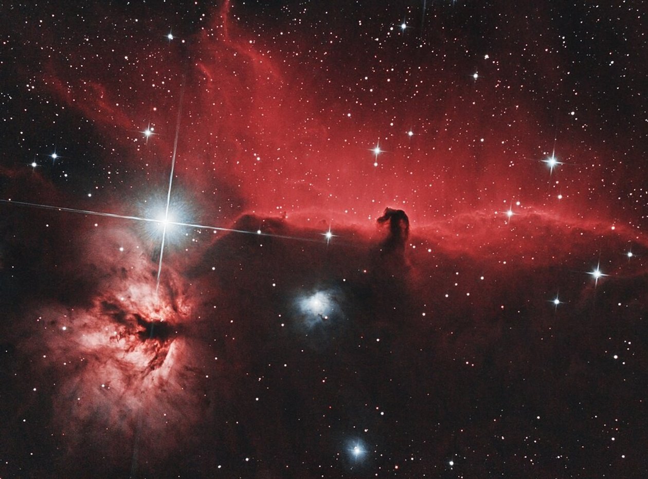 Nebulosa Cabeça de Cavalo e Nebulosa da Chama