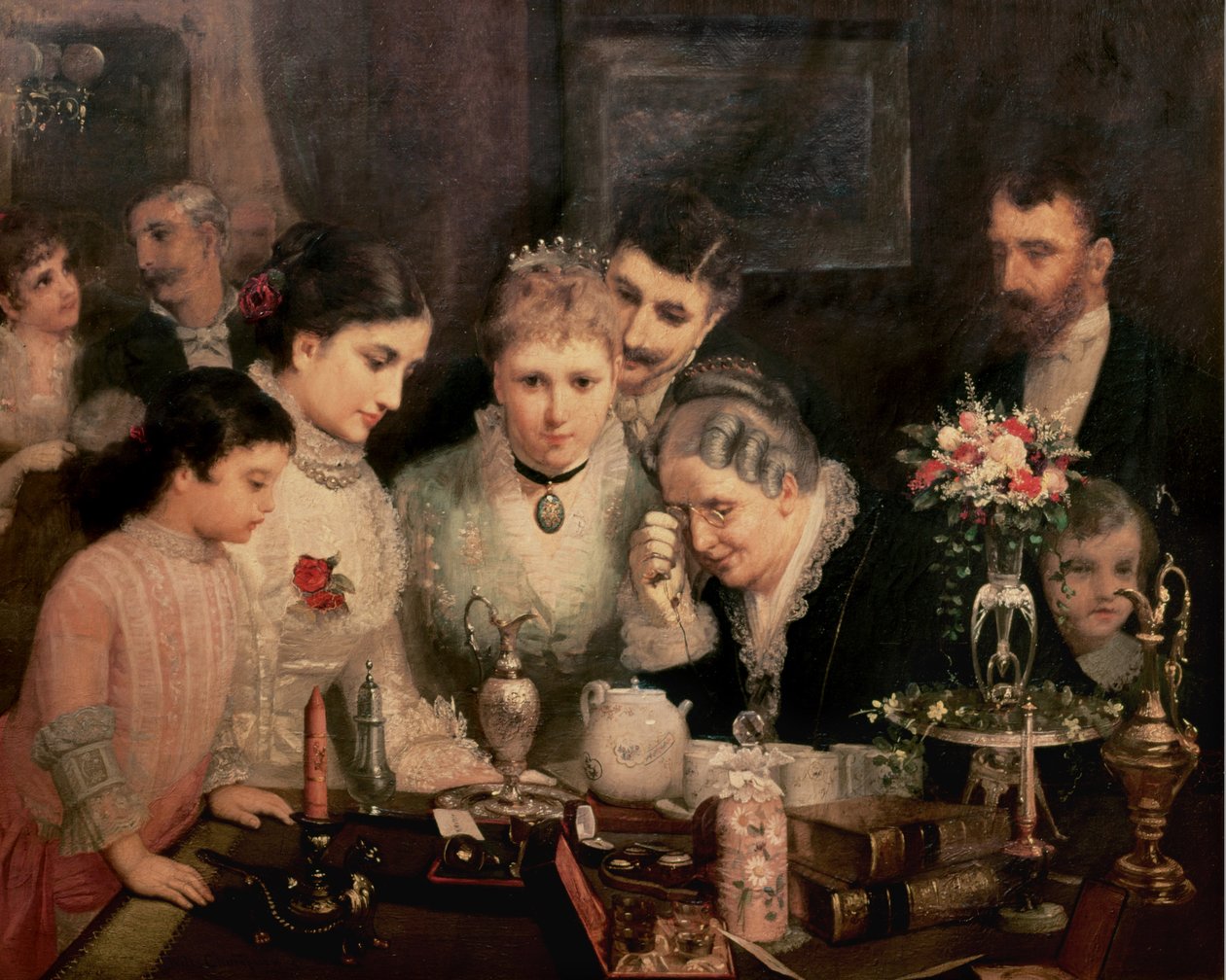 Presentes de casamento, c.1880 de James Wells Champney