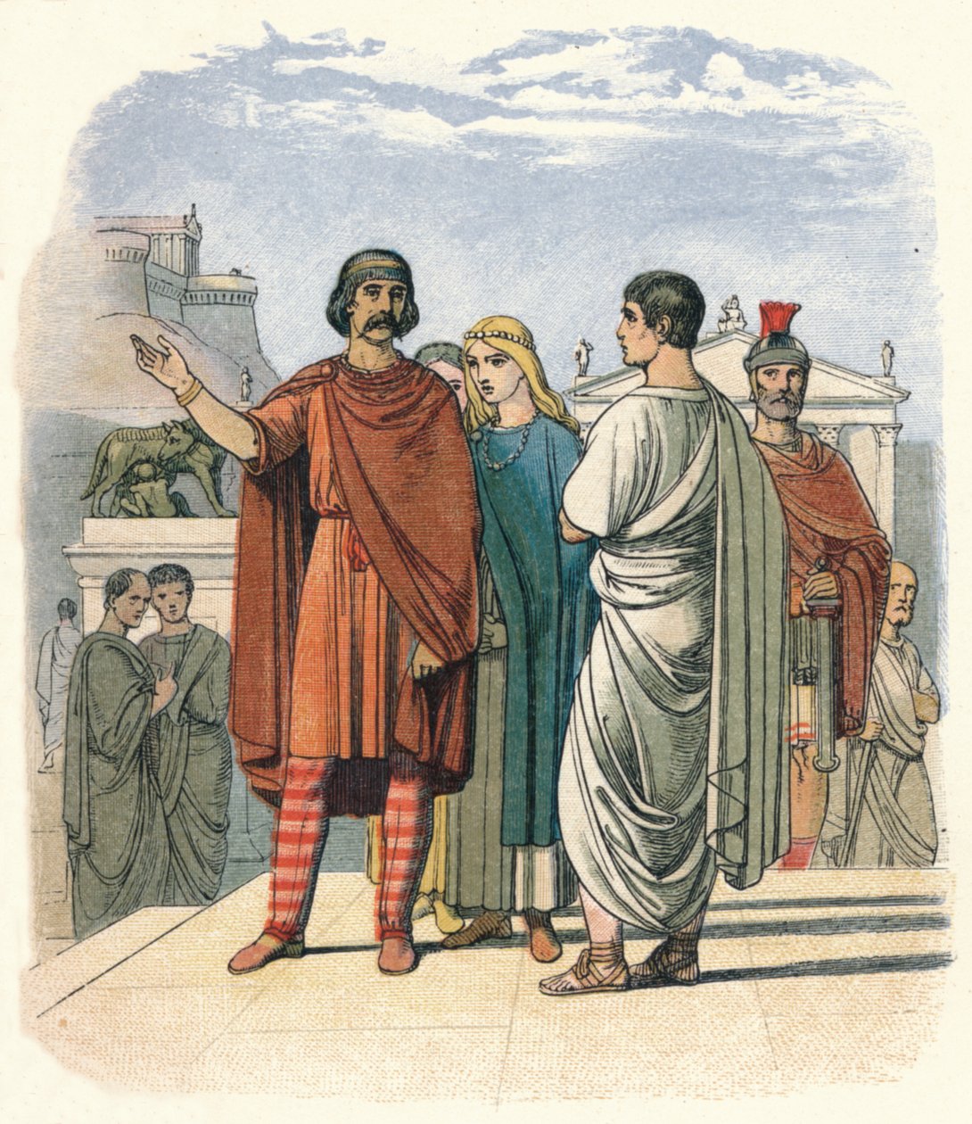 Caractacus em Roma. 52 dC, 1864. de James William Edmund Doyle