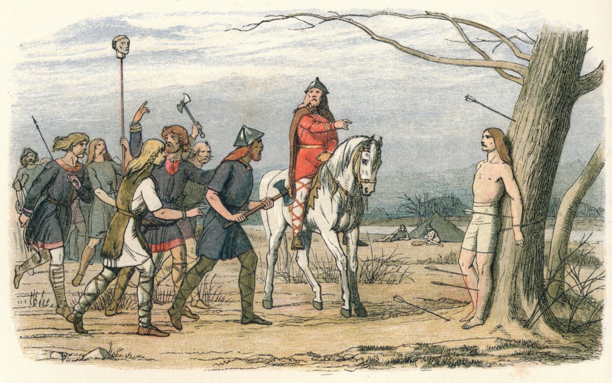 Edmund, rei de East Anglia, morto pelos dinamarqueses, século IX 1864 de James William Edmund Doyle