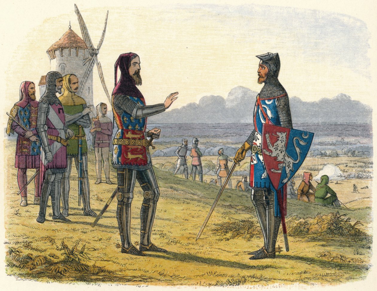 Eduardo recusa socorro ao filho em Crecy, 1346 1864 de James William Edmund Doyle