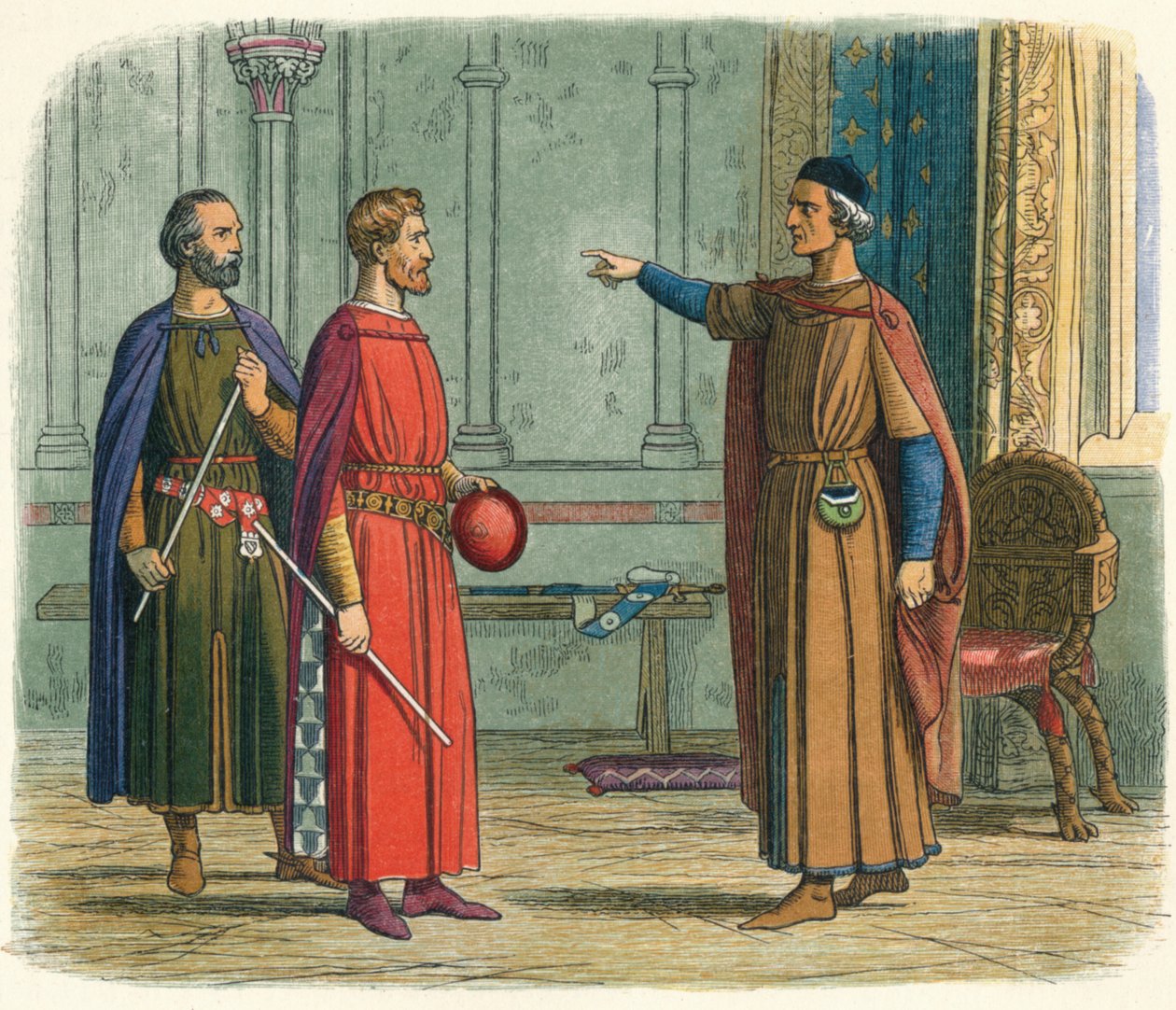 Eduardo ameaça o lorde marechal, 1297 1864 de James William Edmund Doyle