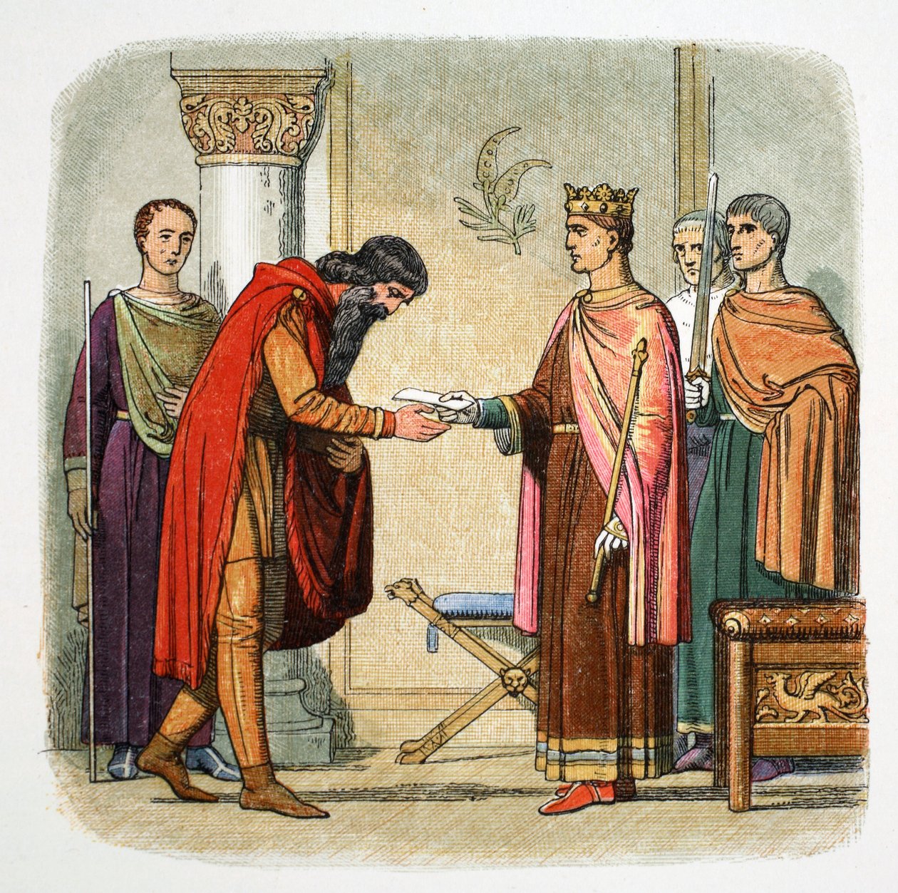 Henrique II da Inglaterra autoriza Dermot MacMorrough a arrecadar forças, 1170 1864 de James William Edmund Doyle