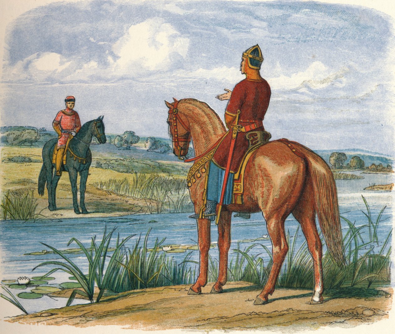 Henry e Stephen conferem através do Tamisa, 1153 1864 de James William Edmund Doyle