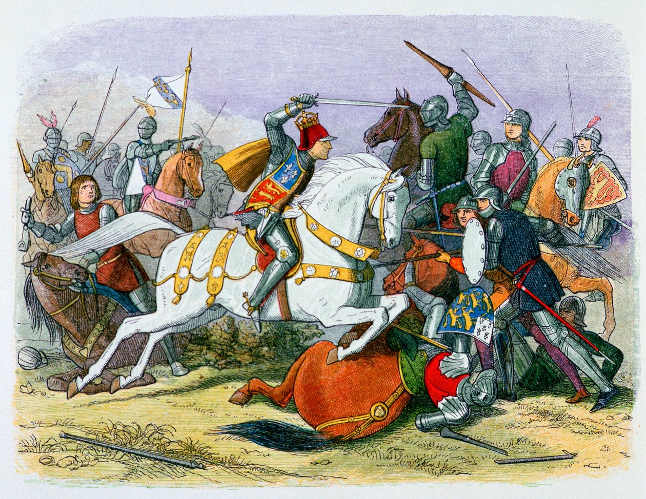 Ilustração de Ricardo III na Batalha de Bosworth, século XIX de James William Edmund Doyle