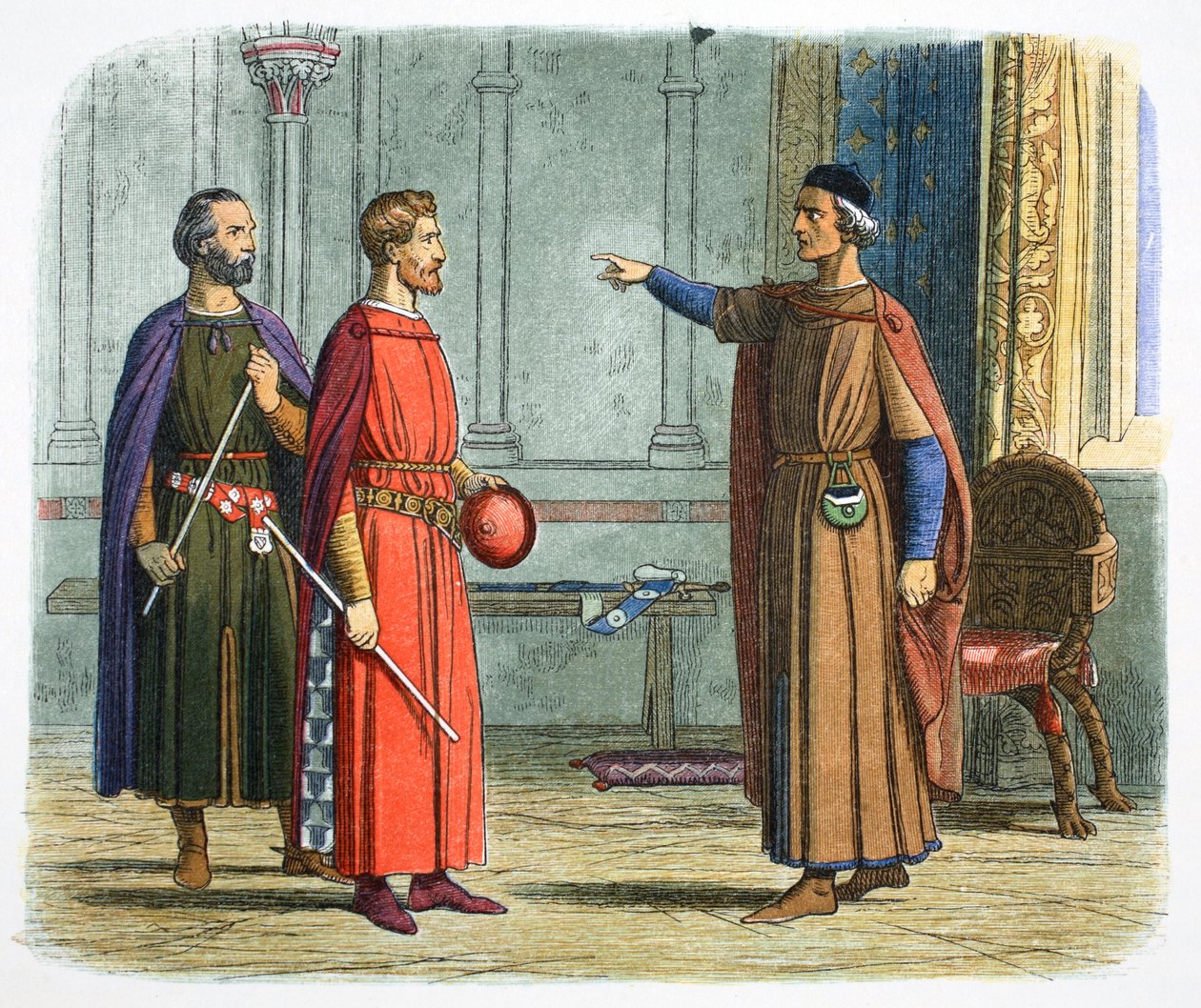 Rei Edward I ameaça o Lord Marshal, 1297 1864. de James William Edmund Doyle