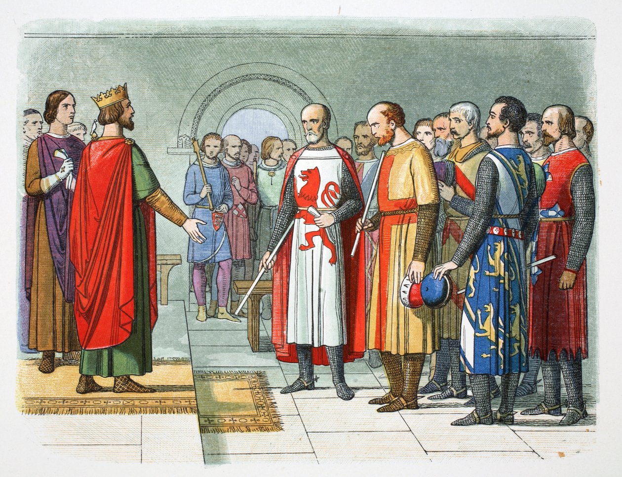 Rei Henrique III e seu Parlamento, Westminster, 1258 1864.   de James William Edmund Doyle