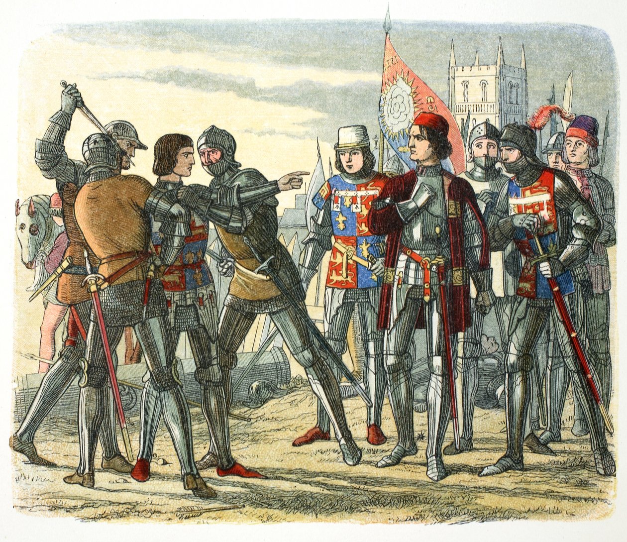 Assassinato do príncipe Edward após sua captura pelo rei Edward IV, 1471 1864. de James William Edmund Doyle