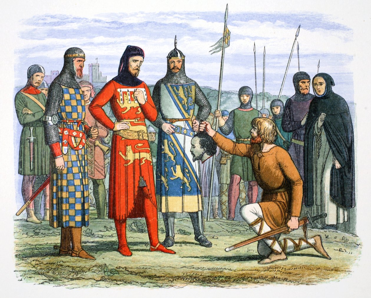 A cabeça de Piers Gaveston mostrada ao Conde de Lancaster, 1312 1864. de James William Edmund Doyle