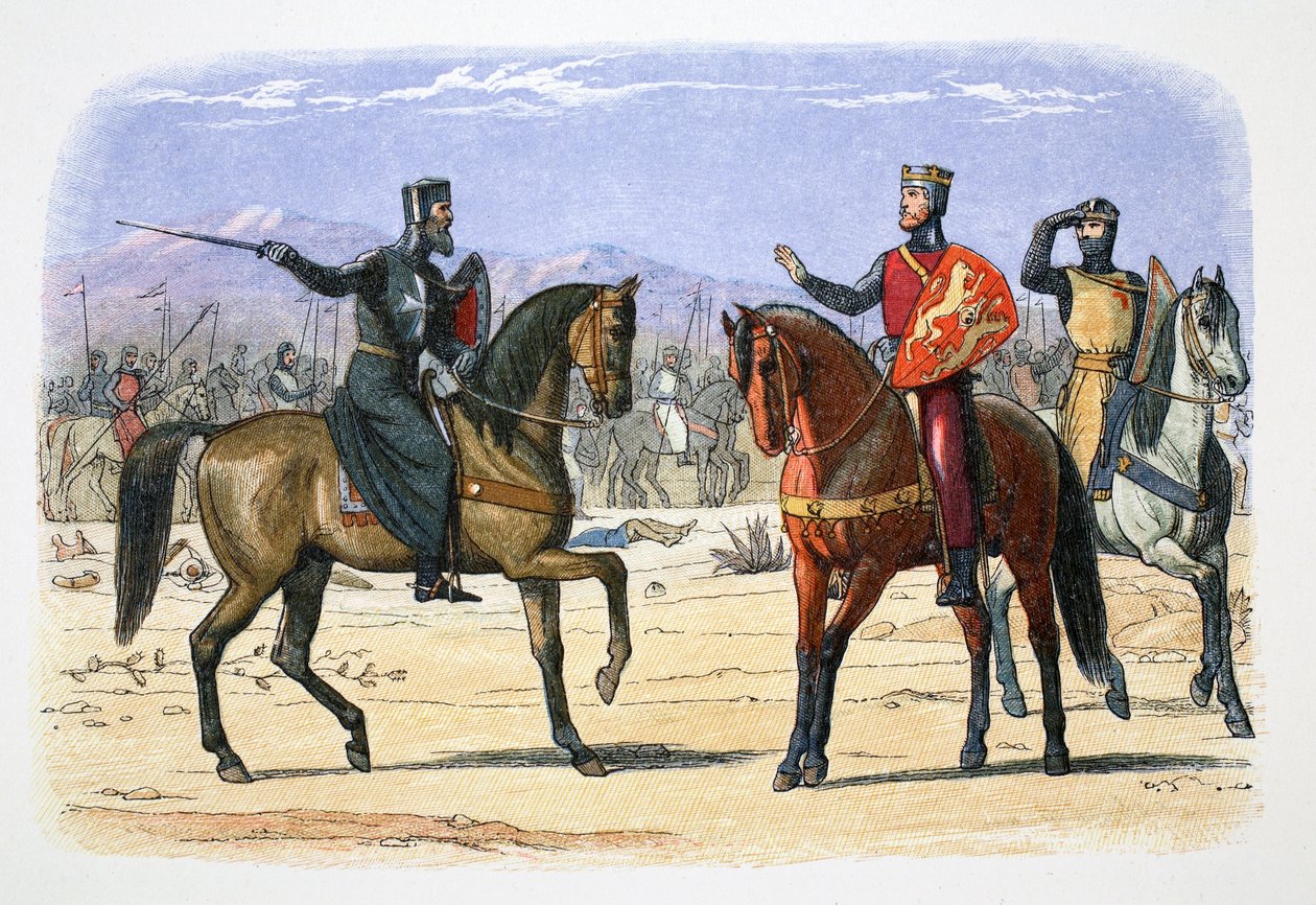 Richard I da Inglaterra e o Mestre de St John, Jaffa, 1191 1864 de James William Edmund Doyle