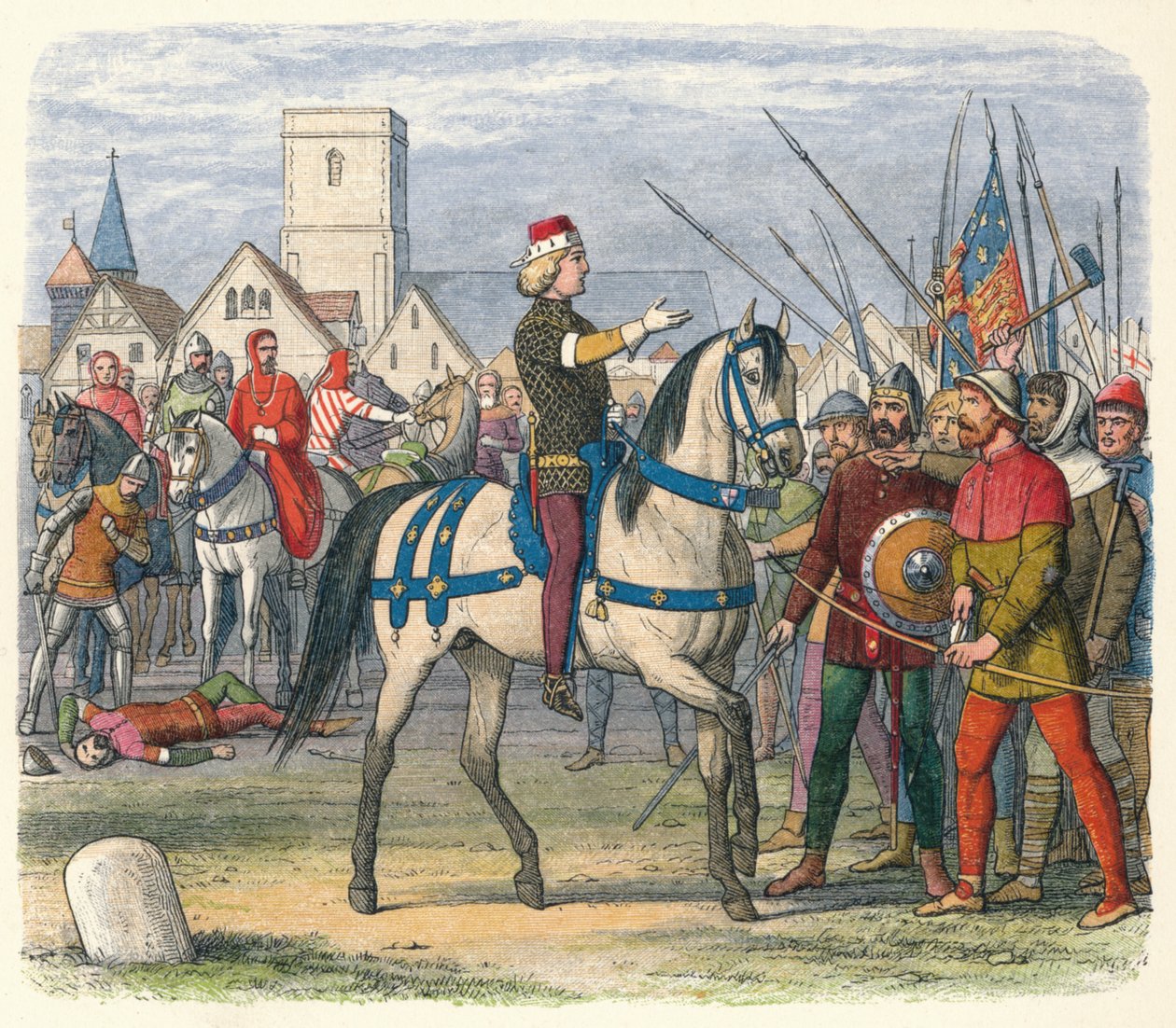 Richard assume o comando dos rebeldes, 1381 1864 de James William Edmund Doyle