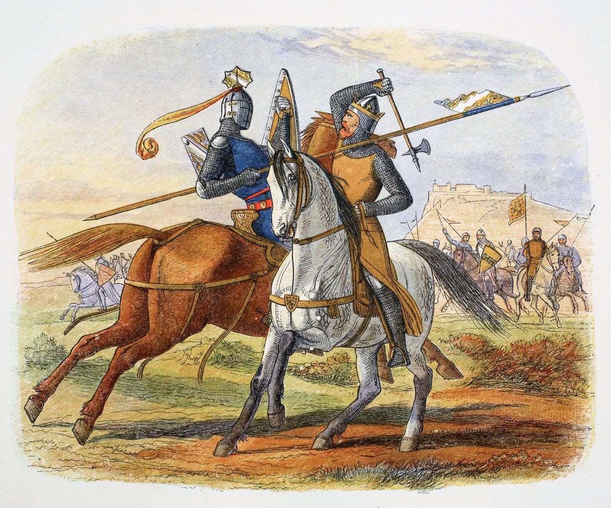 Robert the Bruce mata Sir Henry Bohun, Batalha de Bannockburn, Escócia, 1314 1864 de James William Edmund Doyle
