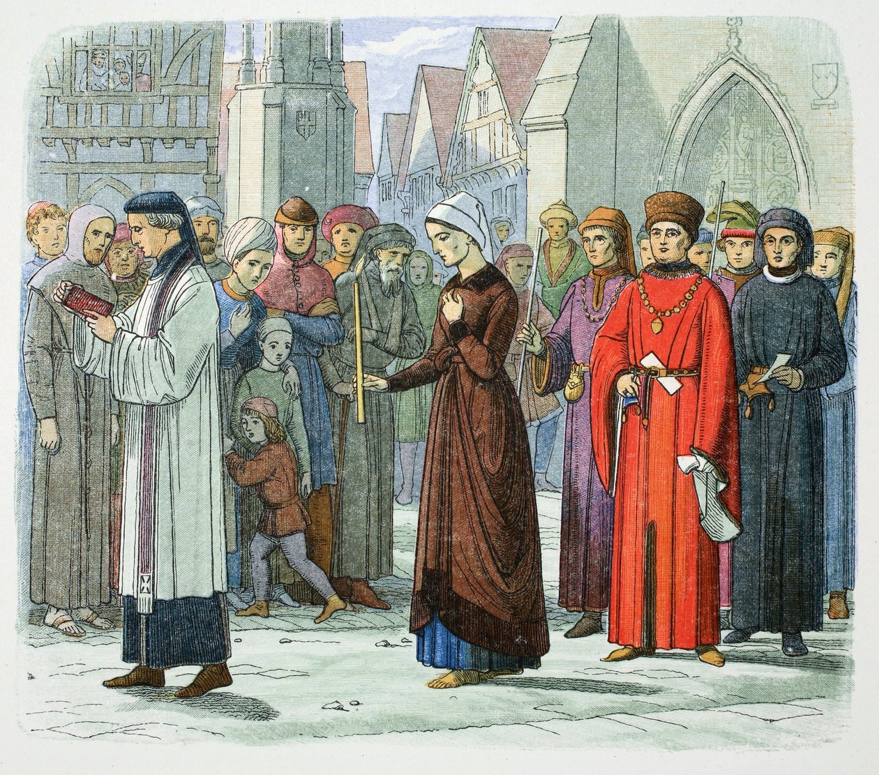 A Duquesa de Gloucester faz penitência, 1441 1864 de James William Edmund Doyle