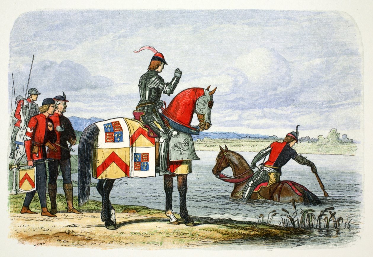 O Duque de Buckingham encontra o Severn intransitável, 1483 1864 de James William Edmund Doyle