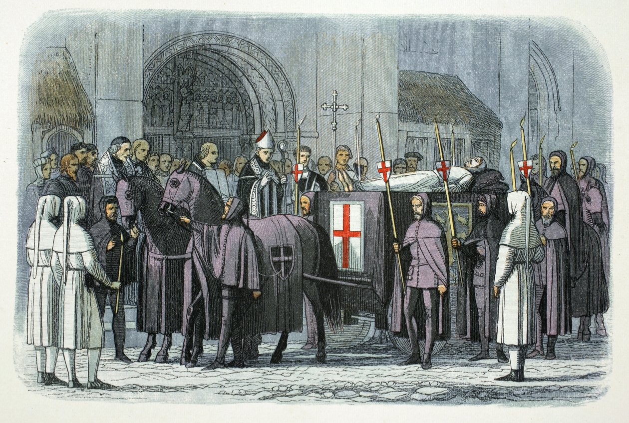 O corpo de Ricardo II levado para a Catedral de São Paulo, Londres, 1400 1864 de James William Edmund Doyle