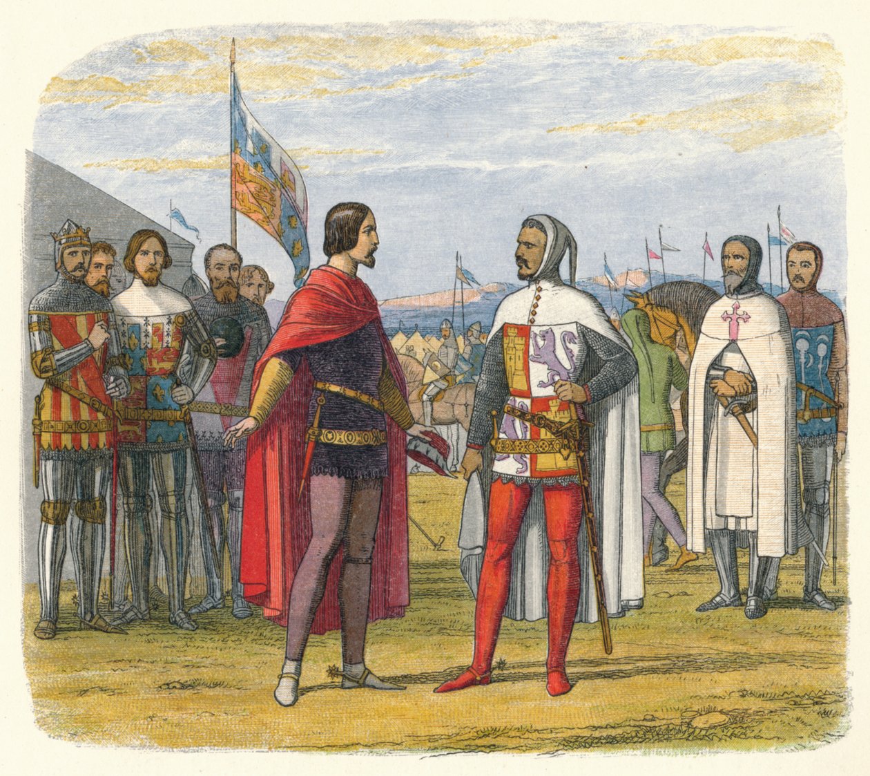 O príncipe extorque uma anistia de Pedro, o Cruel, 1367 1864 de James William Edmund Doyle