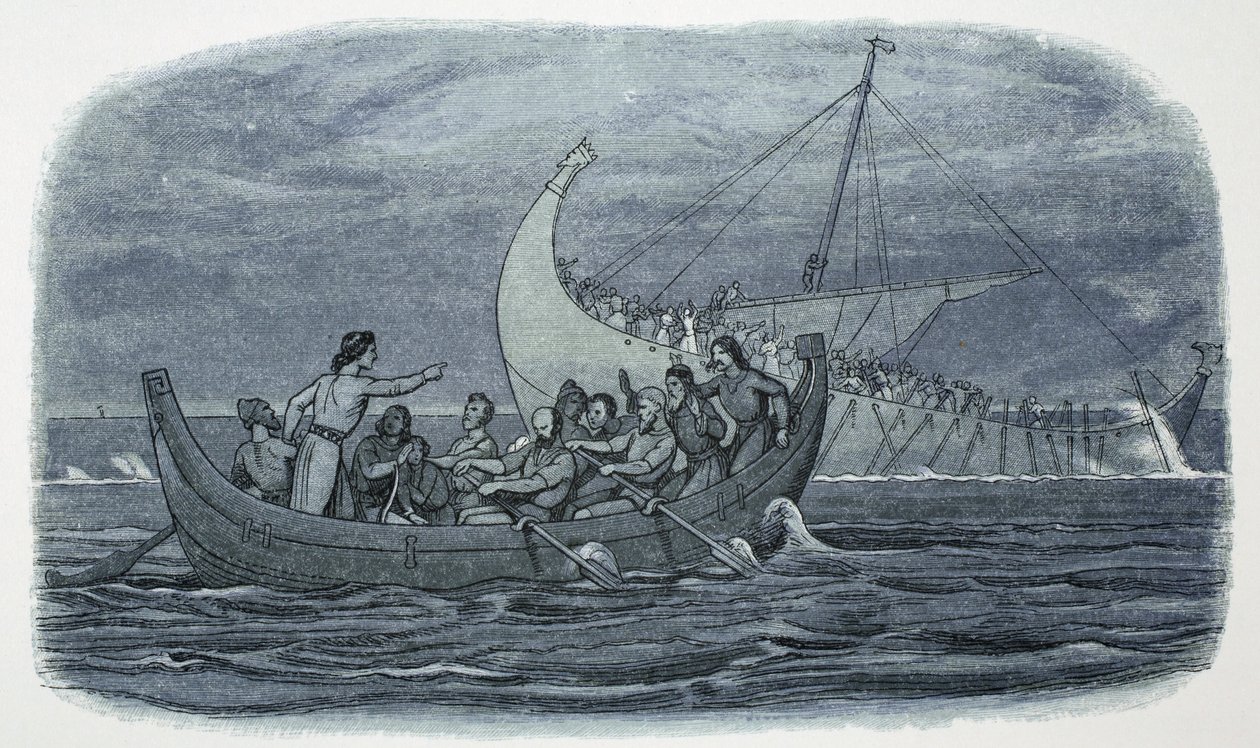 Naufrágio do Navio Branco, França, 1120 1864 de James William Edmund Doyle