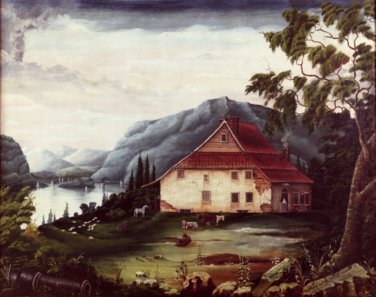 Sede de Washingtons em Newburgh no Hudson em c.1775 de James William Fosdick