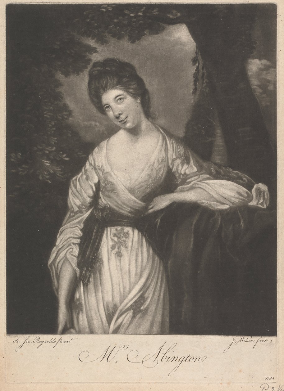 Sra. Frances Abington (née Barton) de James Wilson