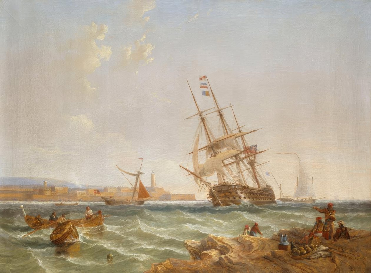 O Grande Porto de Malta de Corlandine Point de James Wilson Carmichael
