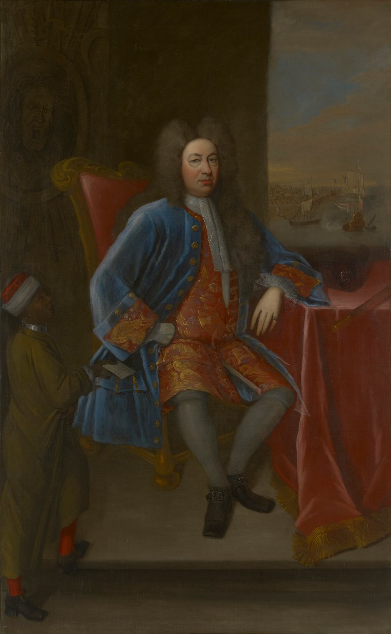 Elihu Yale com seu servo de James Worsdale